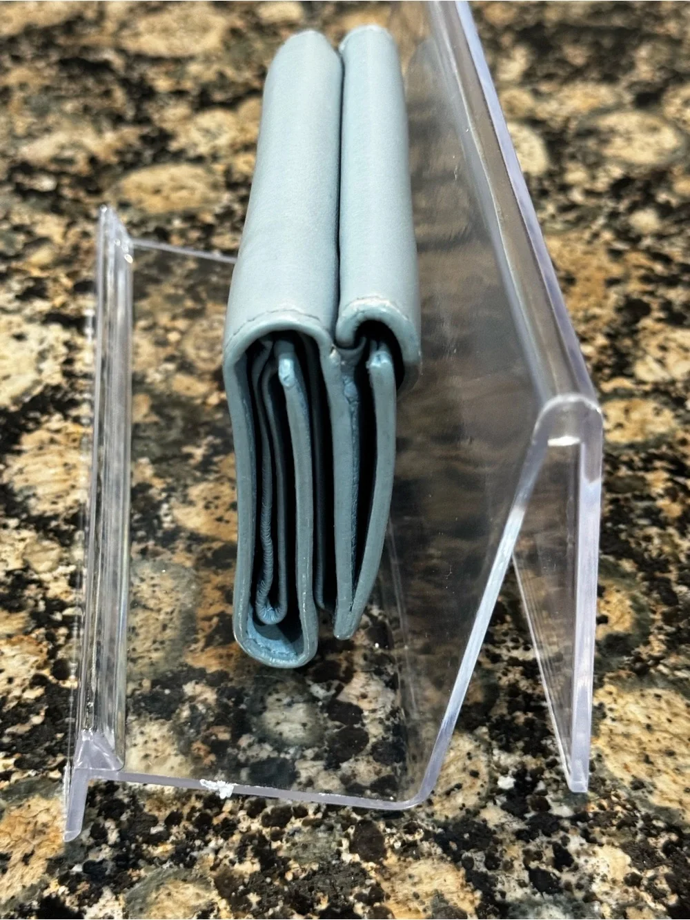 Balenciaga Light Blue Leather Envelope Card Case